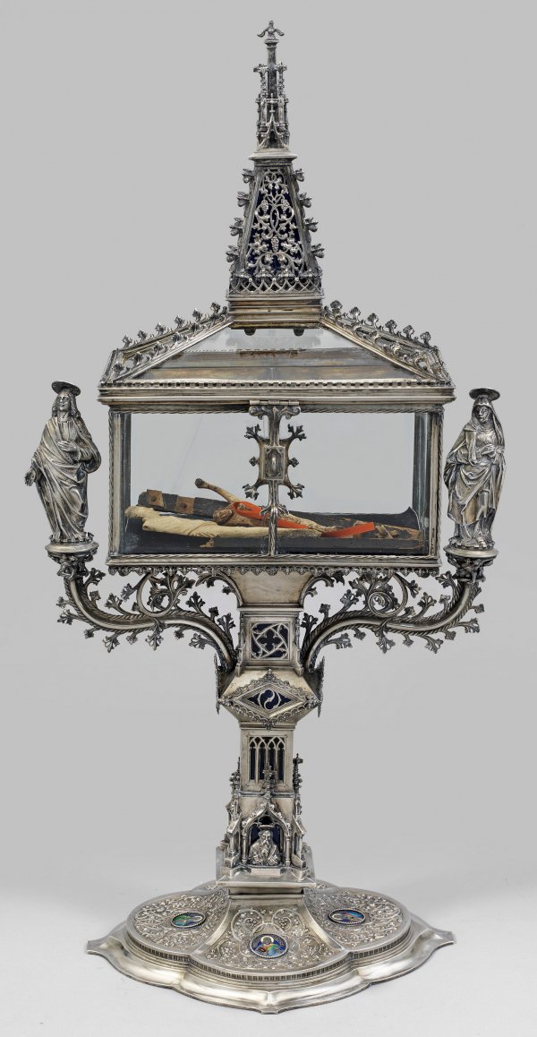 Museales neugotisches Reliquien-Ostensorium