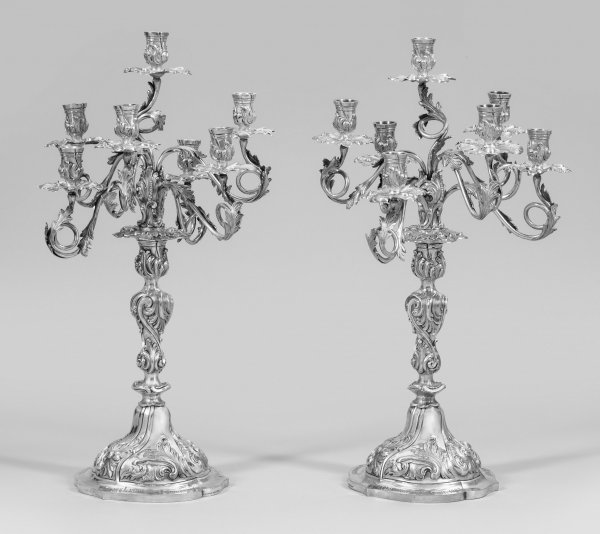 Paar Prunkgirandolen im Rokokostil