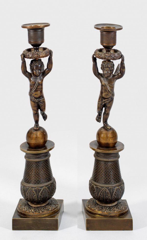 Paar Charles X-Kerzenleuchter