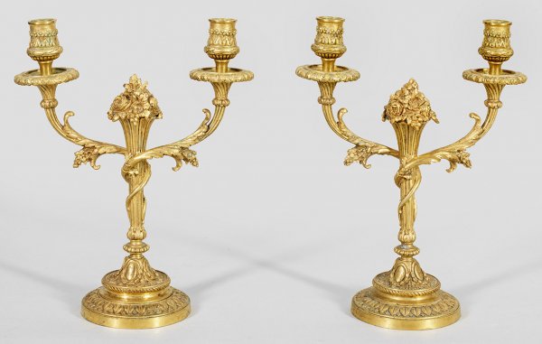 Paar Louis XVI-Girandolen