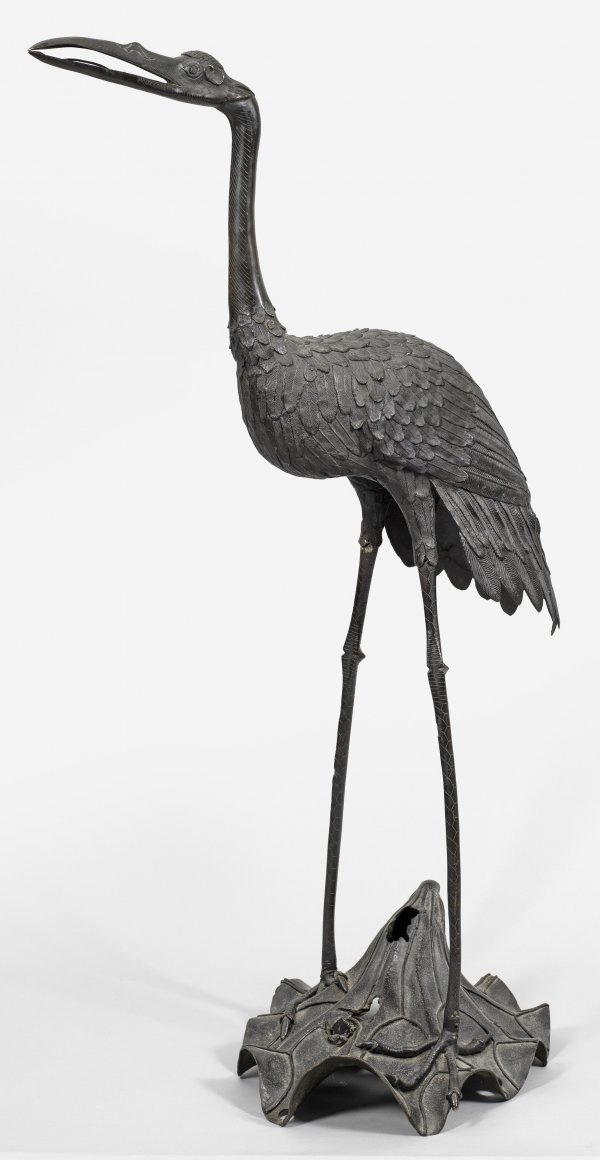 Lebensgroße japanische Kranichfigur