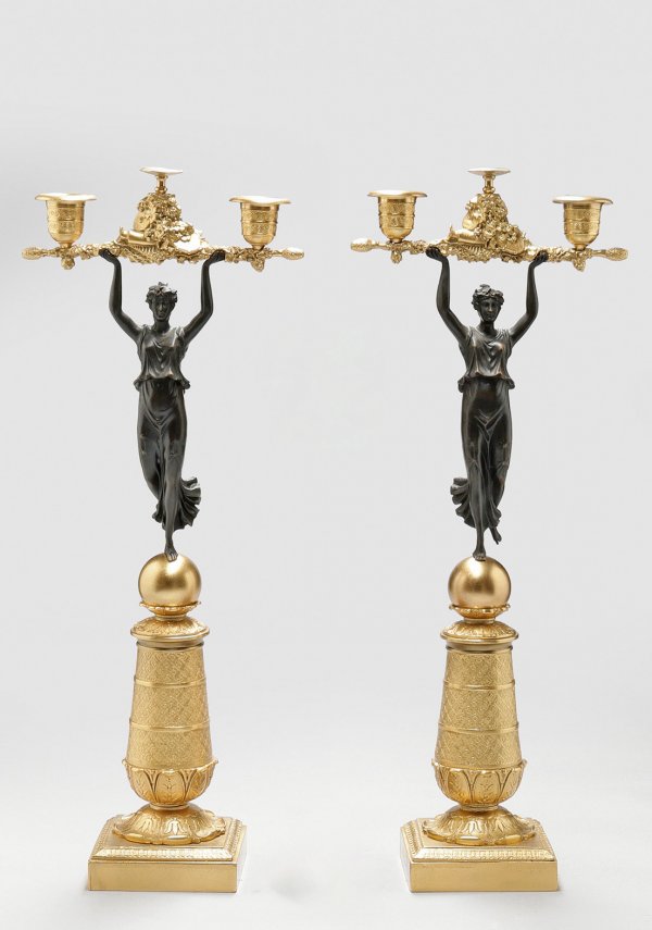 Paar Girandolen im Empire-Stil