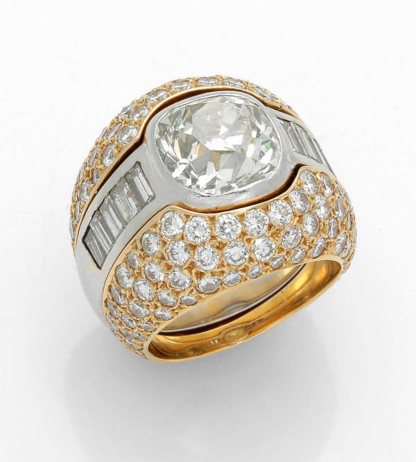 Mondäner Diamantring aus dem Besitz der Gräfin von Brühl