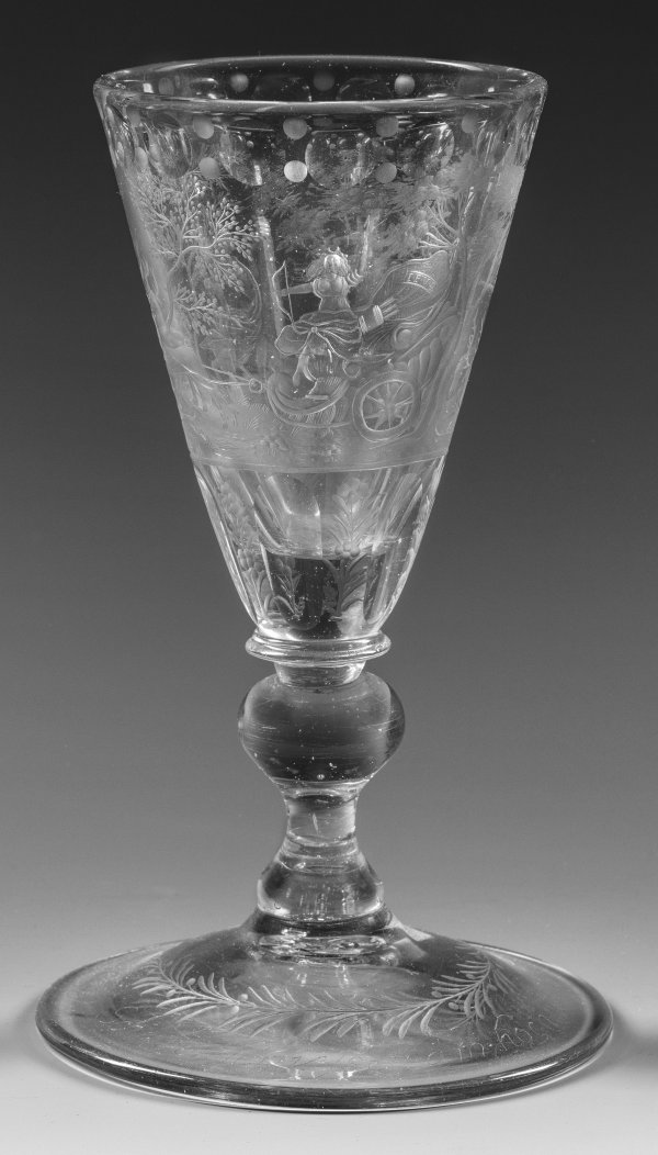 Musealer Barock-Pokal mit Jagd der Diana zu Ehren des