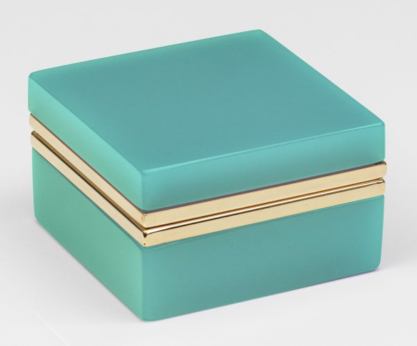 Quadratische Art Déco-Dose