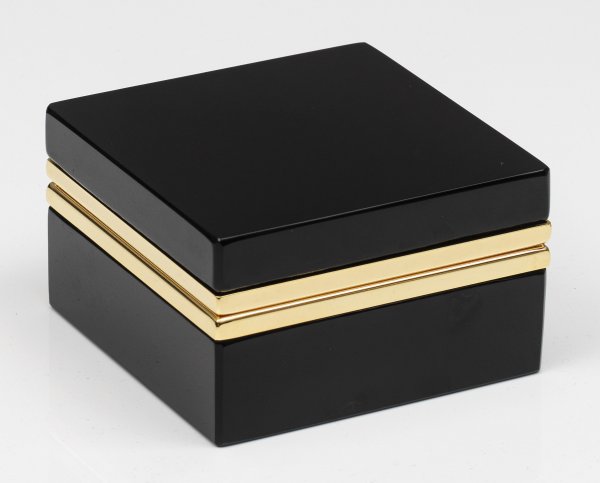 Quadratische Art Déco-Dose