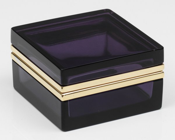 Quadratische Art Déco-Dose