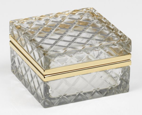 Quadratische Art Déco-Dose