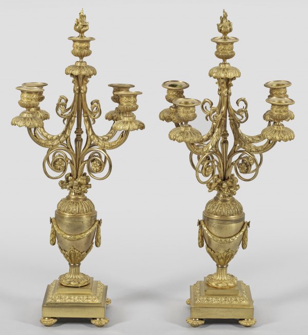 Paar Napoleon III-Girandolen