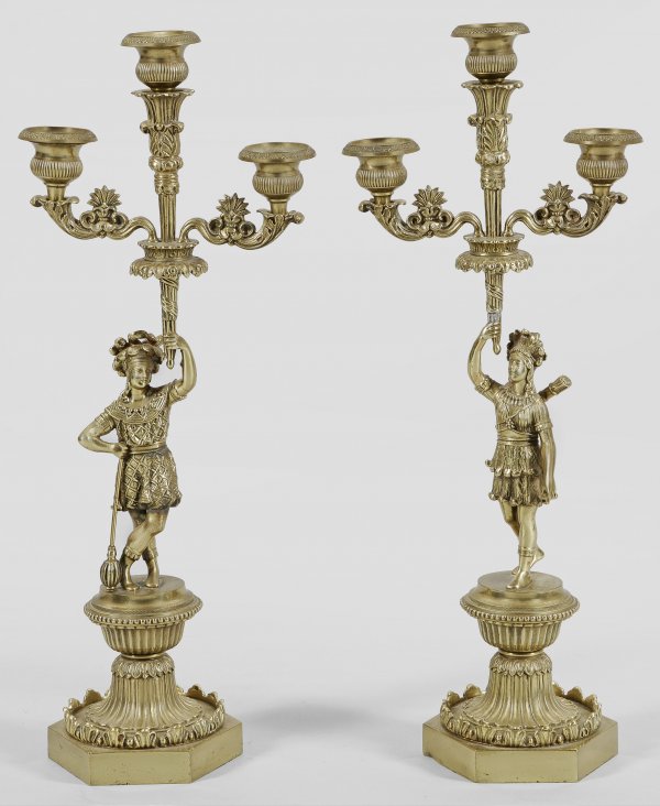 Paar Figuren-Girandolen