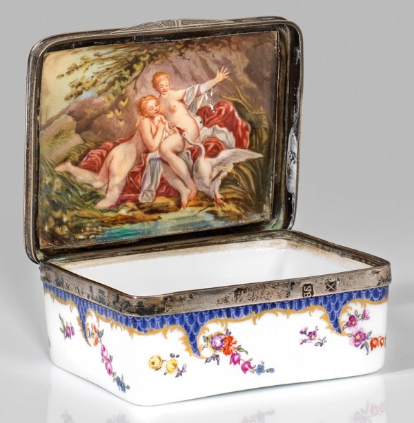 Tabatiere mit mythologischer Szene Leda mit dem Schwan