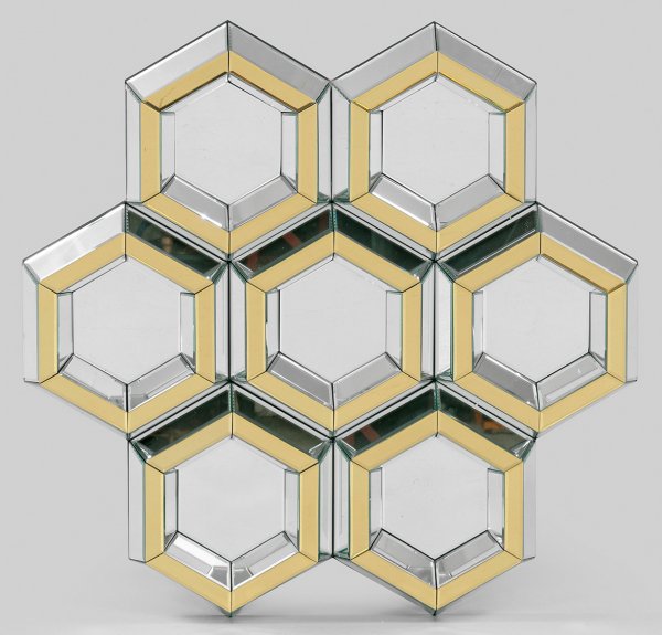 Großer Wandspiegel im Space Age-Design