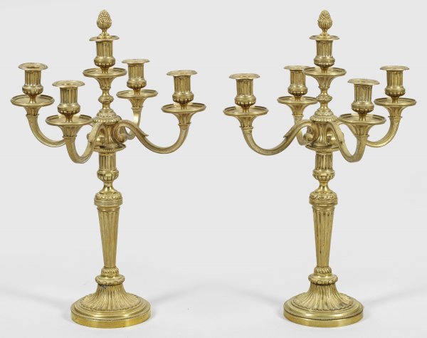 Paar Napoleon III-Girandolen