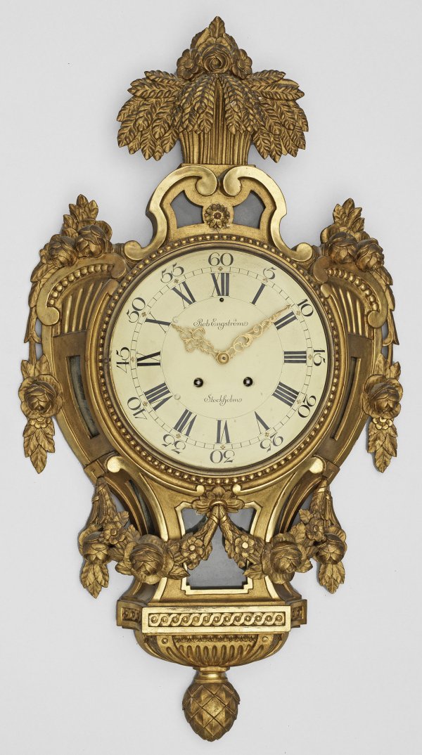 Große Carteluhr im gustavianischen Stil