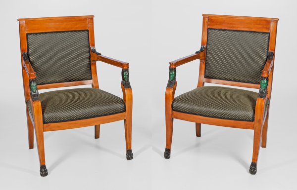 Paar Empire-Armlehnstühle