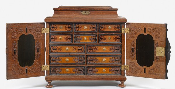 Frühbarockes Kabinettkästchen mit Geheimfächern