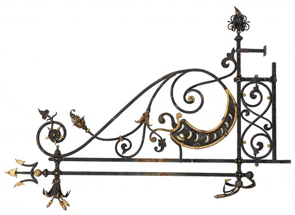 Belle Époque-Außenträger für ein Ladenschild