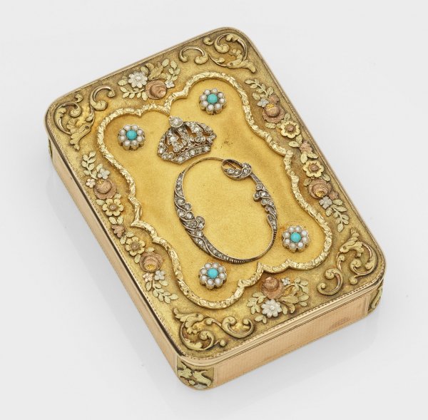 Hochbedeutende Gold-Tabatiere