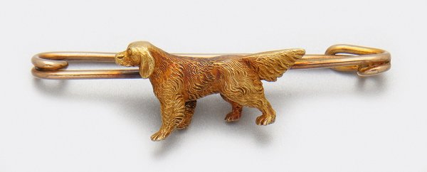 Jagdhund-Krawattennadel