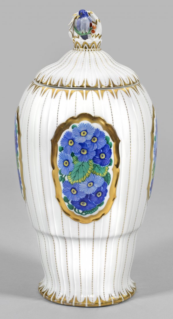 Prächtige Jugendstil-Deckelvase von Otto Prutscher