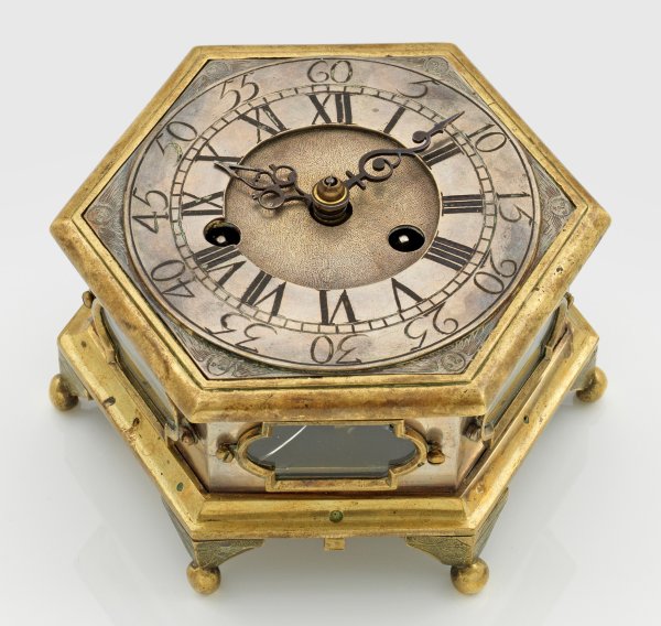 Seltene Barock-Horizontal-Tischuhr