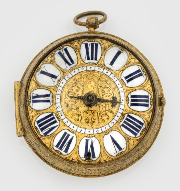 Dekorative, einzeigrige Oignon-Spindeltaschenuhr