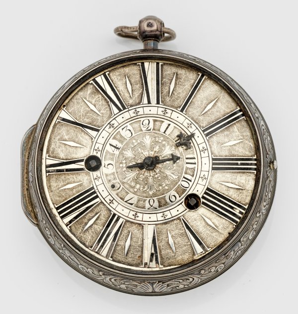 Feine, einzeigrige Oignon-Spindeltaschenuhr