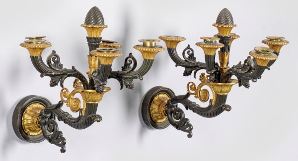Paar Charles X-Wandgirandolen