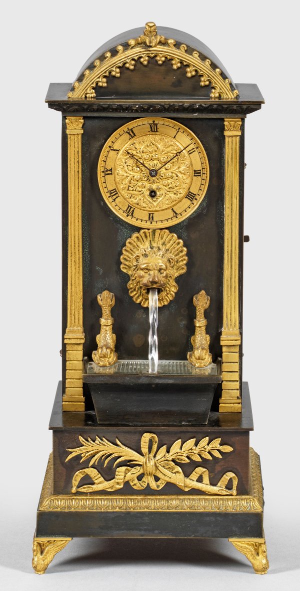 Kleine Charles X-Kommodenuhr Fontaine