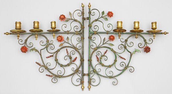 Paar große Wandleuchter