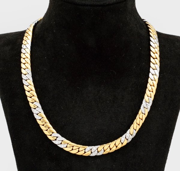 Klassisches Flachpanzer-Brillant-Collier von WEMPE