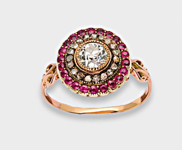 Jugendstil-Diamantring