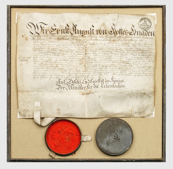 Lehnsurkunde mit Siegelkapsel