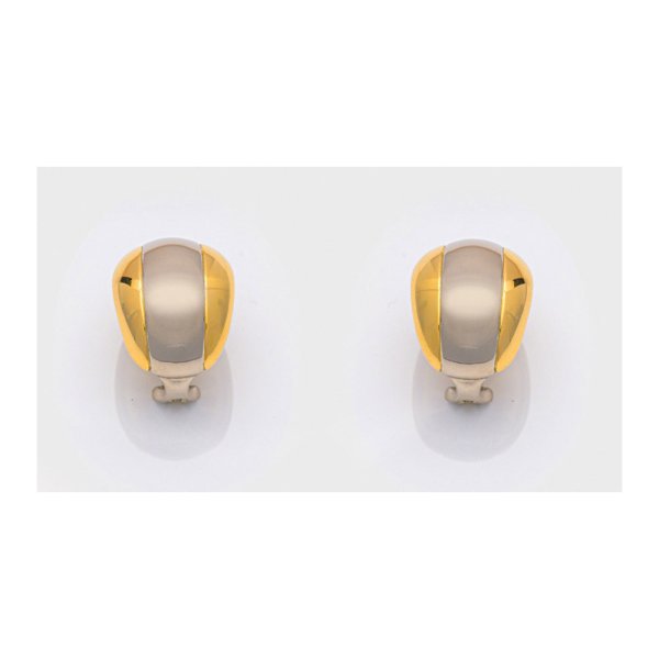 Paar Ohrclips à deux couleurs von Zappe, Pforzheim