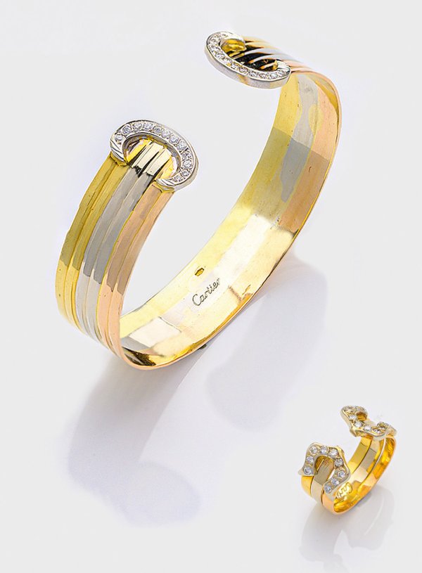 Demi Parure im Stil von Cartier der 90er Jahre