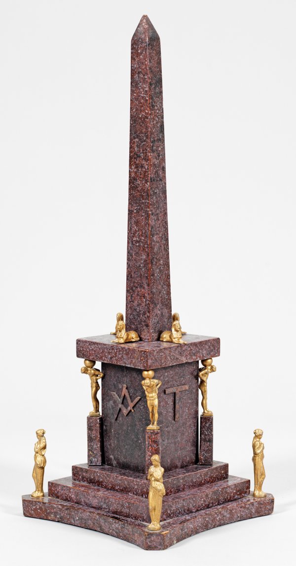 Seltener Freimaurer-Obelisk