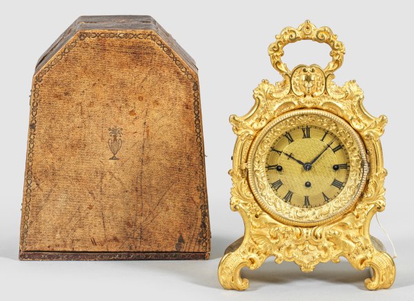 Repräsentative Louis Philippe-Reisuhr im Etui