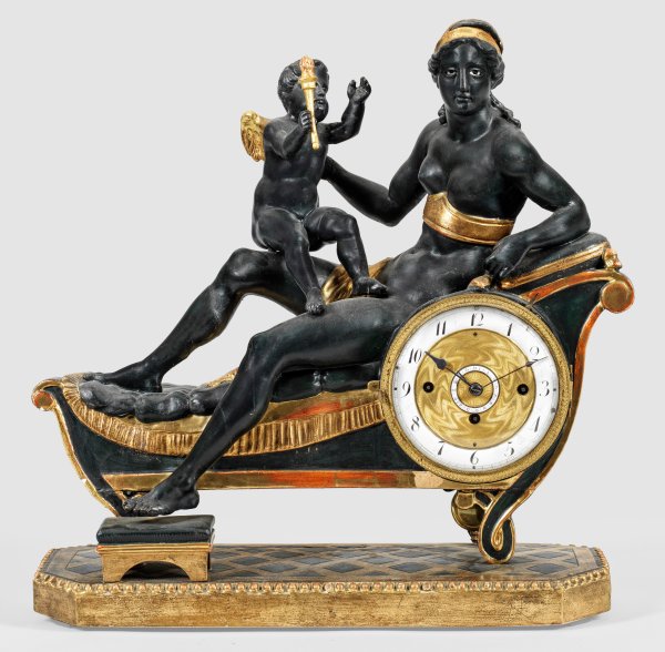 Seltene Wiener Empire-Uhr mit Automatenfunktion