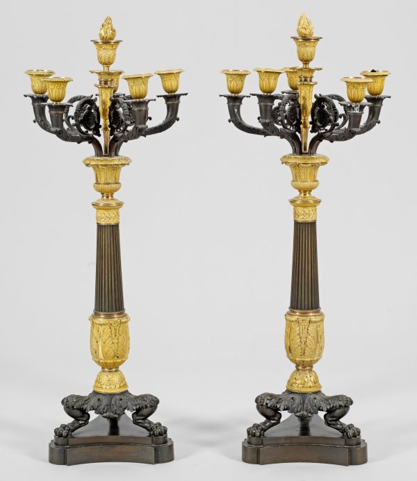 Paar große Empire-Girandolen