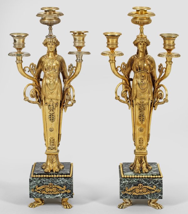 Paar Empire-Figurenleuchter