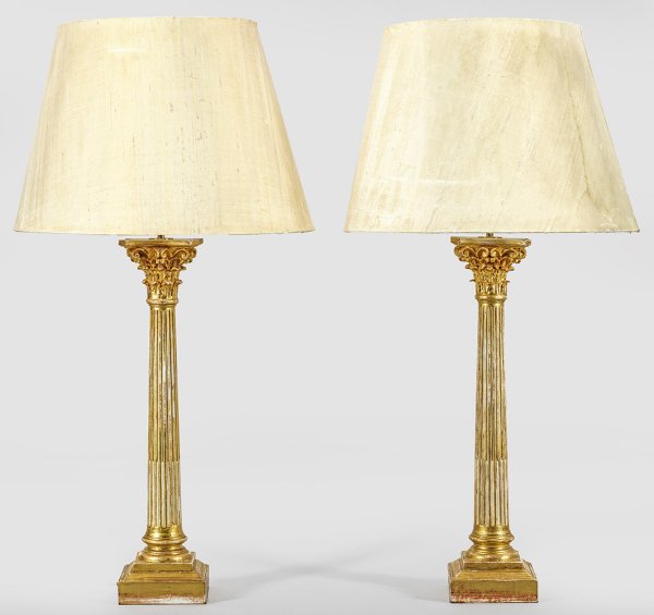 Paar große Tischlampen