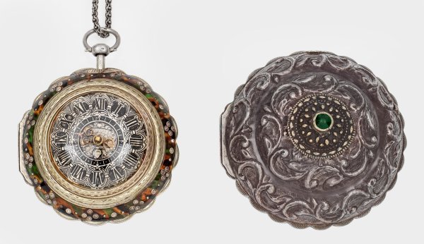 Seltene Spindeltaschenuhr mit vierfachem Gehäuse