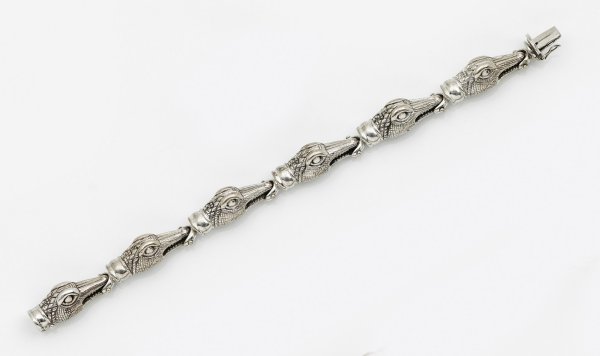 Krokodil-Armband im Stil von Barry Kieselstein Cord