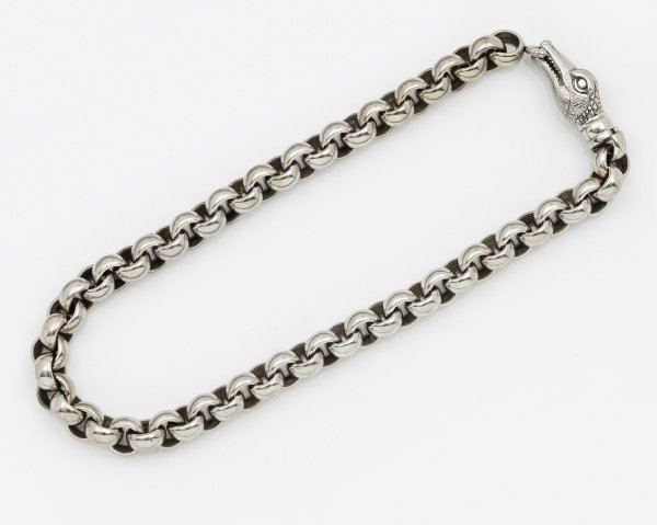 Krokodil-Collier im Stil von Barry Kieselstein Cord
