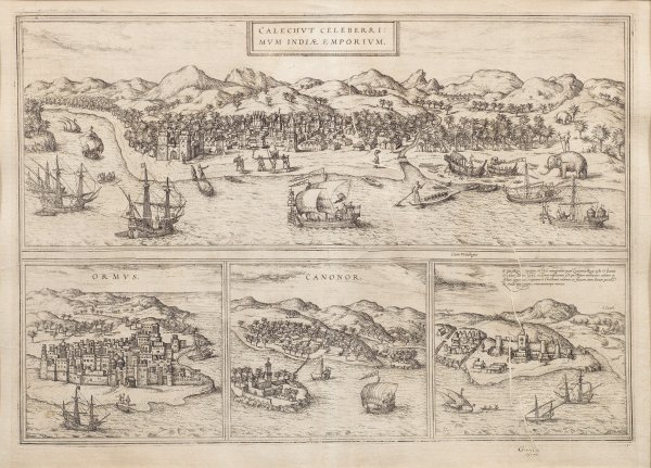 Calechut Celeberrimum Indiae Emporium. Originaltitel