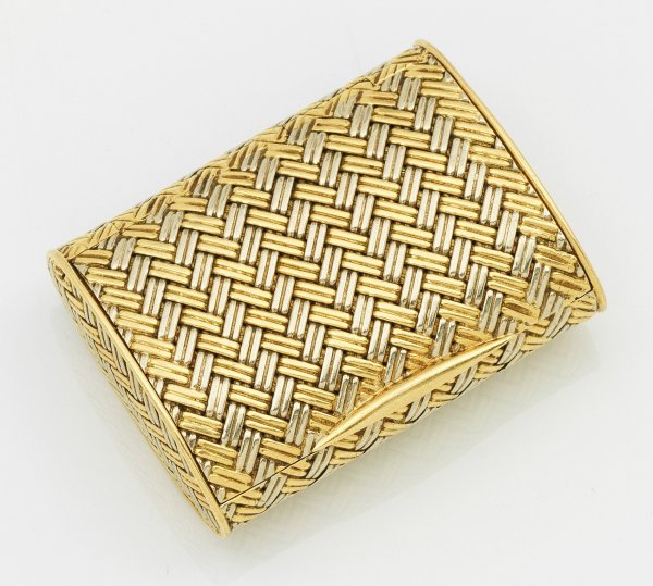 Pillendose à deux-couleurs aus den 1950er Jahren