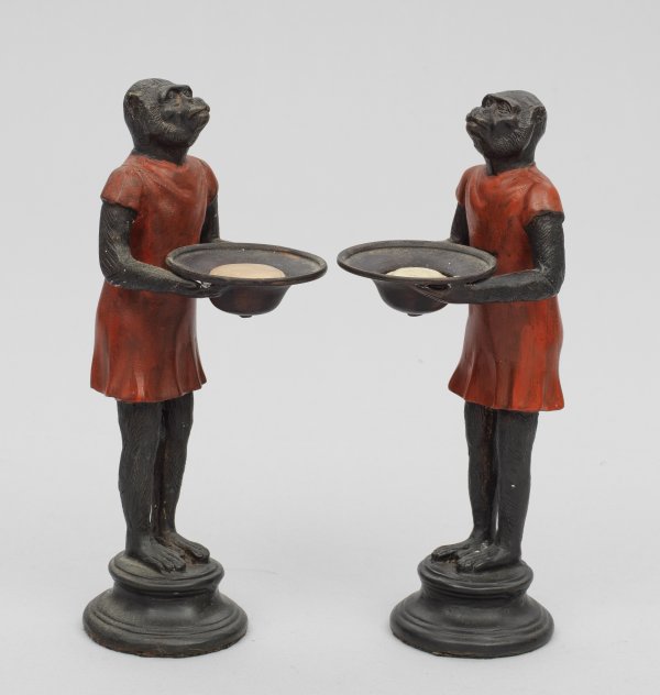 Paar skulpturale Kerzenleuchter