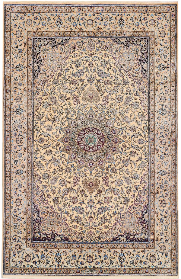 Signierte Nain-Brücke des Meisterknüpfers Habibian