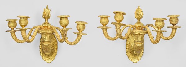 Paar Empire-Wandappliken