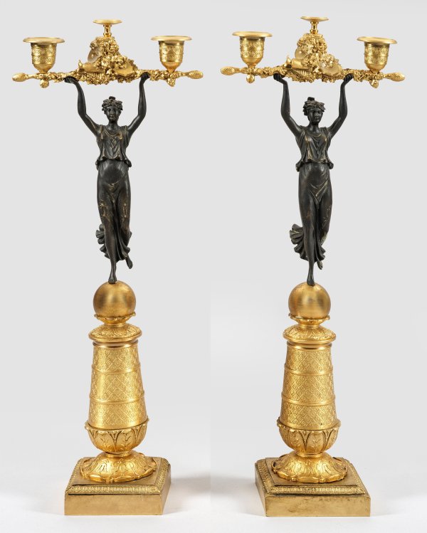 Paar Girandolen im Empire-Stil